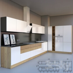 Kitchen Modern kitchen with appliances 