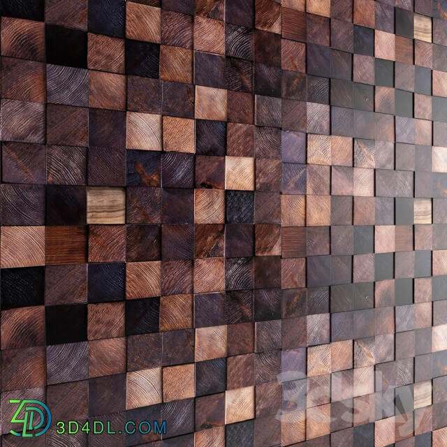 Art wall. Wooden mosaic. Wooden mosaic wall decor bru bars decorative wall Other decorative objects 3D Models