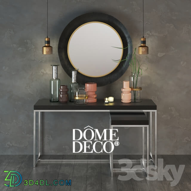 Other Dome Deco decor set with vases console mirror