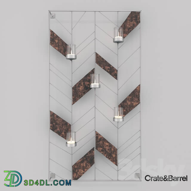 Chevron Metal Wall Candle Holder