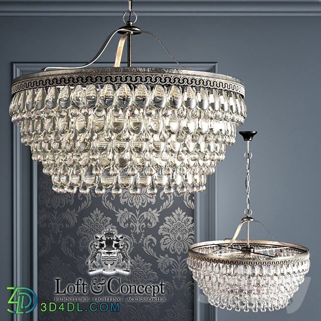 Chandelier Clarissa Glass Drop Petite Round Chandelier