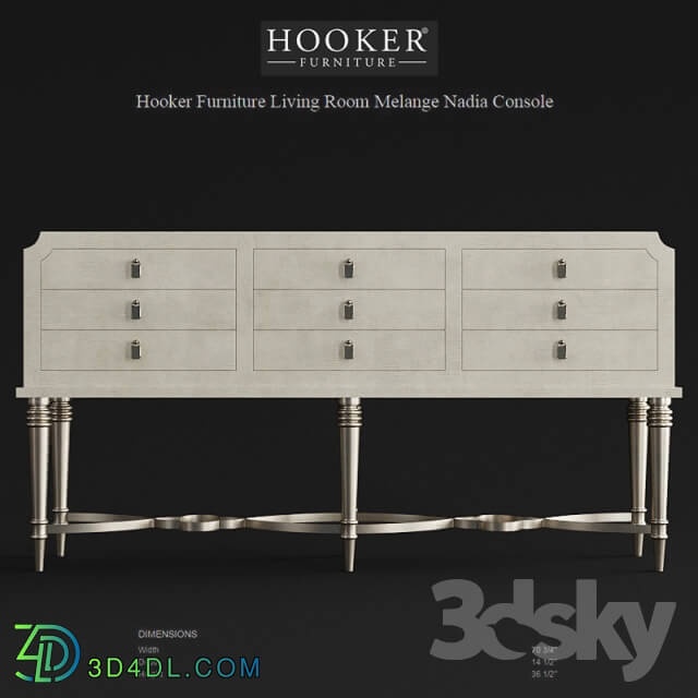 Sideboard Chest of drawer Hooker Furniture Living Room Melange Nadia Console