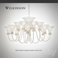 Wilkinson plc Rib fluted trumpet shade chandelier 