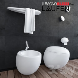 Laufen Il Bagno Alessi One toilet bidet and accessories 