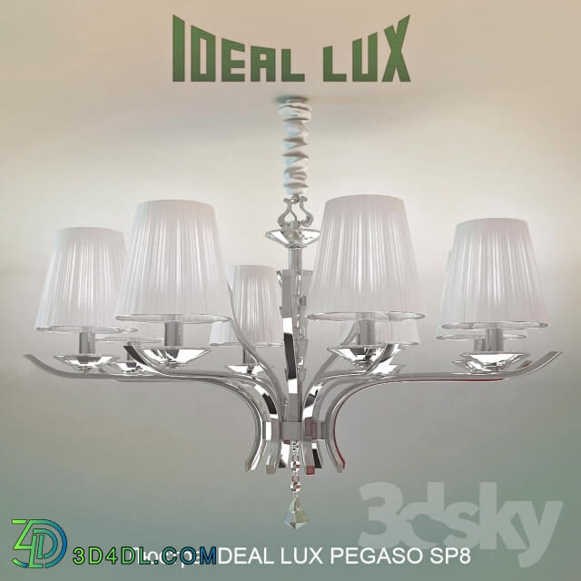 Chandelier IDEAL LUX PEGASO SP8 Pendant light 3D Models