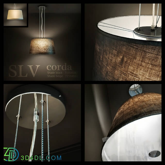 Hanging lamp SLV Corda Pendant light 3D Models