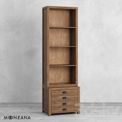 Wardrobe Display cabinets OM Library Printmaker 1 section Moonzana 