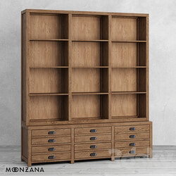 Wardrobe Display cabinets OM Library Printmaker 3 sections Moonzana 