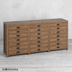 Sideboard Chest of drawer OM Chest of drawers Printmaker 3 sections Moonzana 