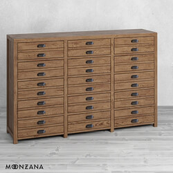 Sideboard Chest of drawer OM High chest of drawers Printmaker 3 sections Moonzana 