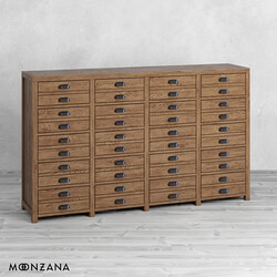 Sideboard Chest of drawer OM High chest of drawers Printmaker 4 sections Moonzana 