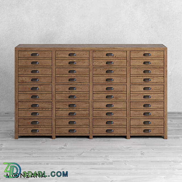 Sideboard Chest of drawer OM High chest of drawers Printmaker 4 sections Moonzana