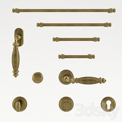 OM Door furniture handles Fadex collection Siena Groove. Italy 