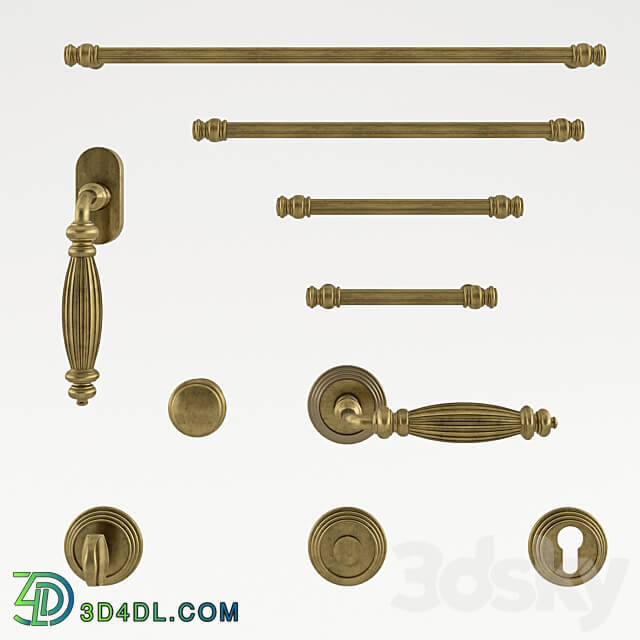 OM Door furniture handles Fadex collection Siena Groove. Italy