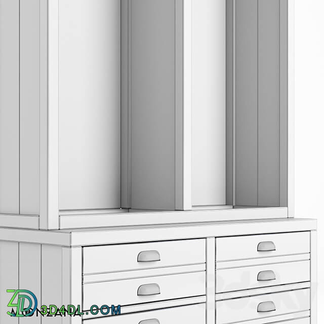 Wardrobe _ Display cabinets - OM Wardrobe-hanger Printmaker 2 sections Moonzana