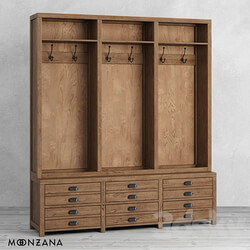 Wardrobe _ Display cabinets - OM Wardrobe-hanger Printmaker 3 sections Moonzana 