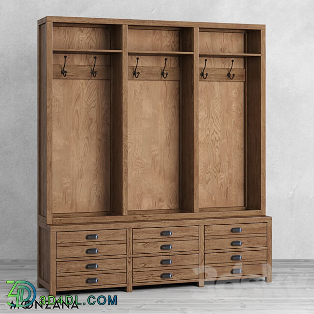 Wardrobe _ Display cabinets - OM Wardrobe-hanger Printmaker 3 sections Moonzana