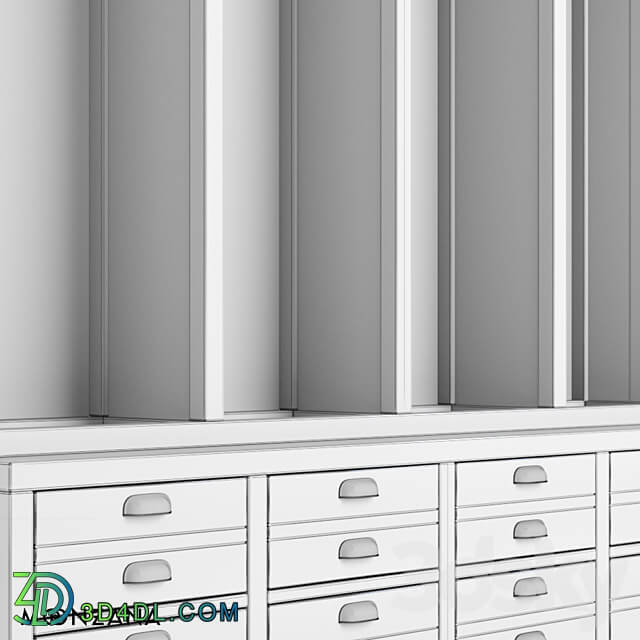 Wardrobe _ Display cabinets - OM Wardrobe-hanger Printmaker 3 sections Moonzana