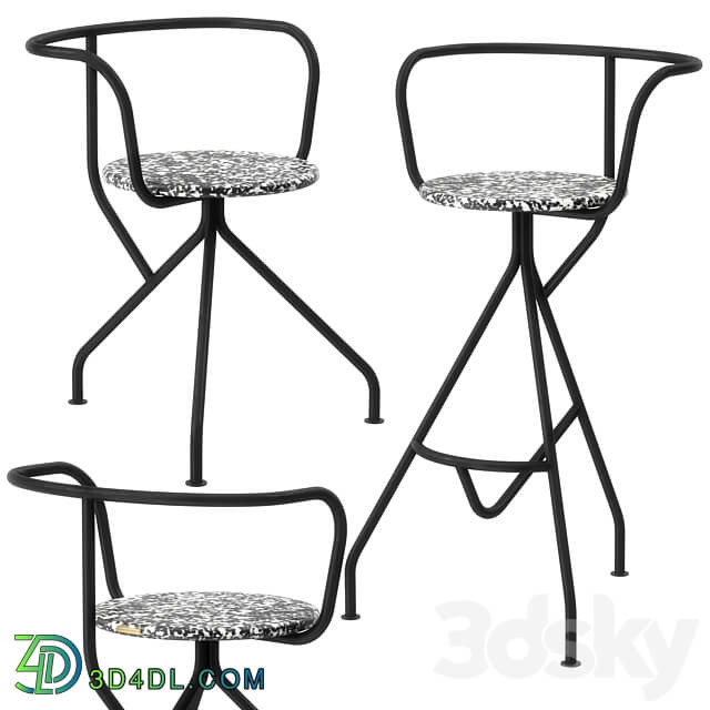 OM Stool with armrests Kohti