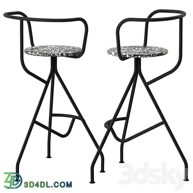 OM Stool with armrests Kohti