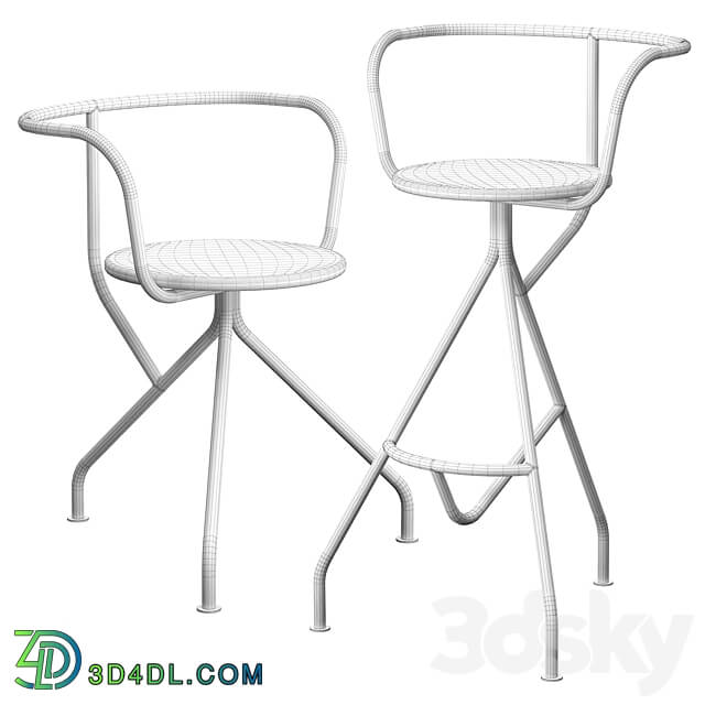 OM Stool with armrests Kohti