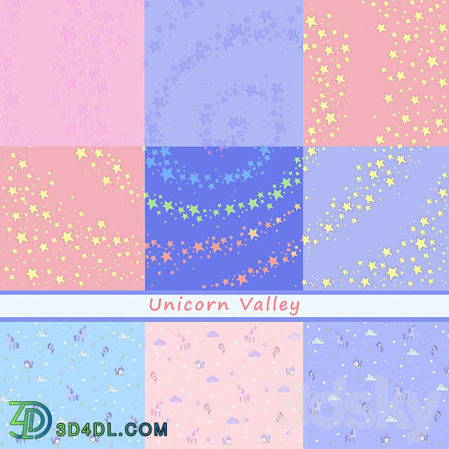 Unicorn Valley designer wallpaper pack 3