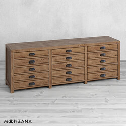 Sideboard Chest of drawer OM Console Printmaker 3 sections Moonzana 