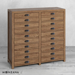 Sideboard Chest of drawer OM High chest of drawers Printmaker 2 sections Moonzana 