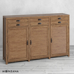 Sideboard Chest of drawer OM High chest of drawers Printmaker 3 sections with doors Moonzana 
