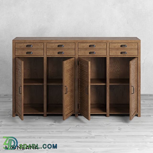 Sideboard Chest of drawer OM High chest of drawers Printmaker 4 sections with doors Moonzana