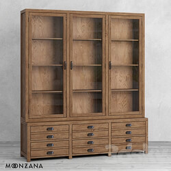 Wardrobe Display cabinets OM Sideboard Printmaker 3 sections Moonzana 