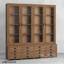 Wardrobe Display cabinets OM Sideboard Printmaker 4 sections Moonzana 