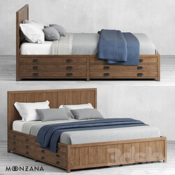 Bed OM Printmaker Bed without footboard Moonzana 