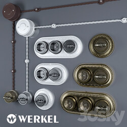 Miscellaneous Metal frames sockets and switches Werkel Retro 