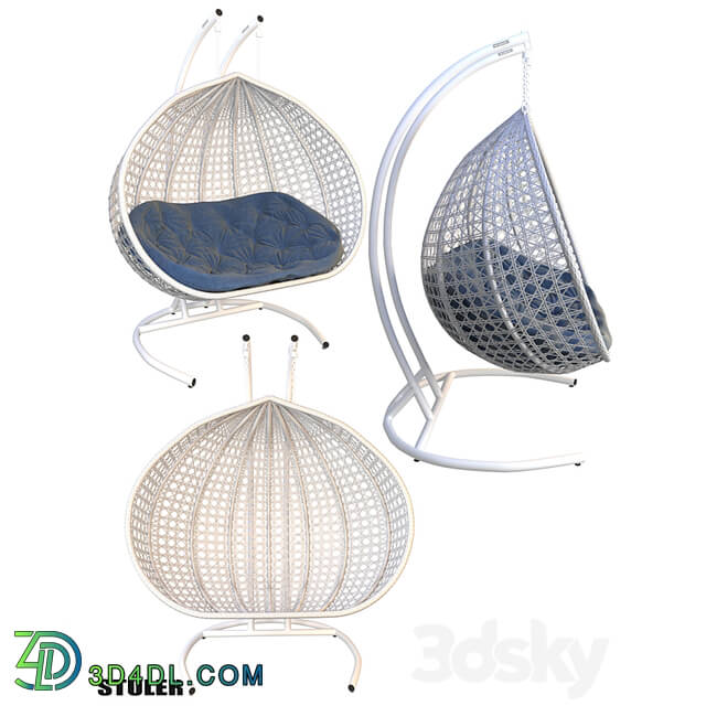 Other OM Hanging chair double weaving diamonds STULER