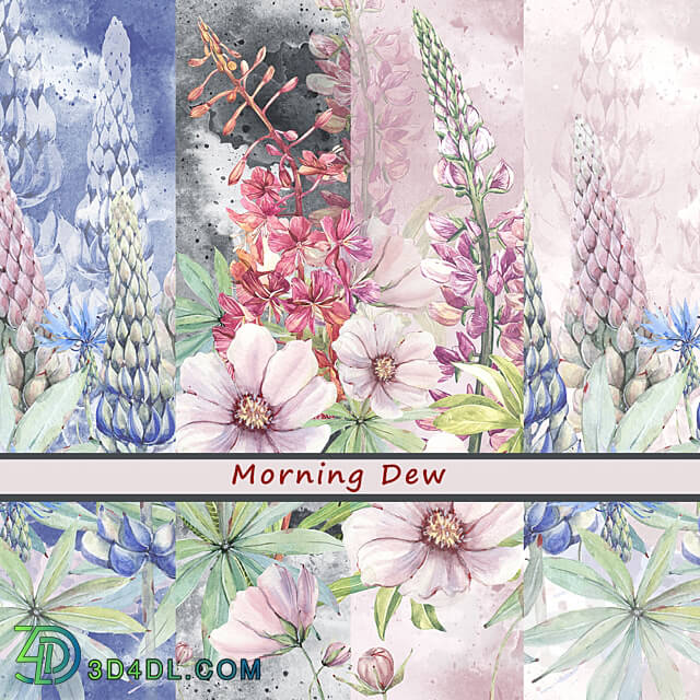 Designer wallpaper Morning Dew pack 2