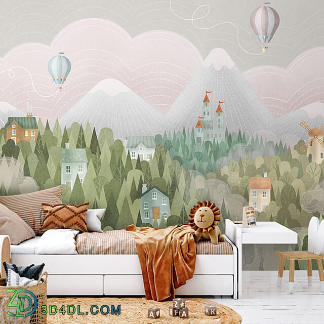 Wallpapers Cozy country Design wallpapers Panels Fresco