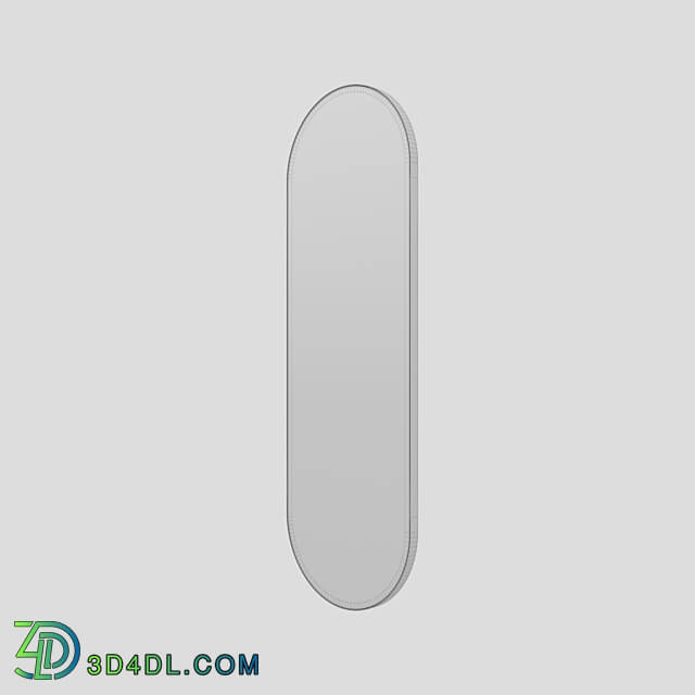 Oval mirror in a metal frame with front illumination Iron Capsule 