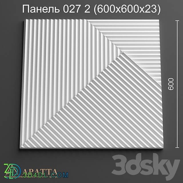 Aratta Panel 027 2 600x600x23 