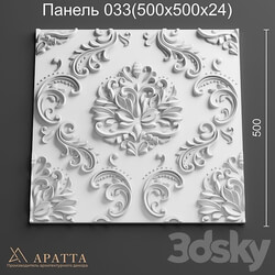 Decorative plaster - Aratta Panel 033 _500x500x24_ 