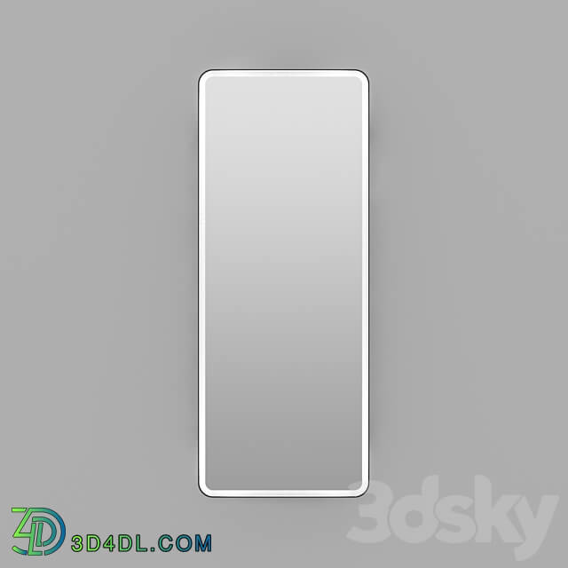 Rectangular mirror with bright illumination Iron 3D Models 3DSKY