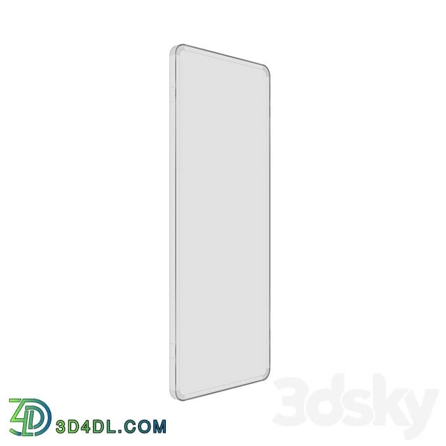 Rectangular mirror with bright illumination Iron 3D Models 3DSKY