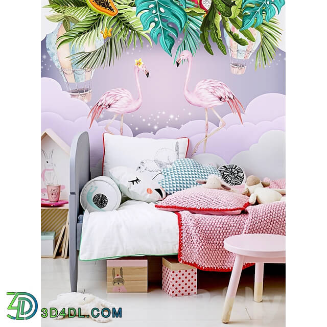 Wallpapers Art.440 FLAMINGOS IN LOVE