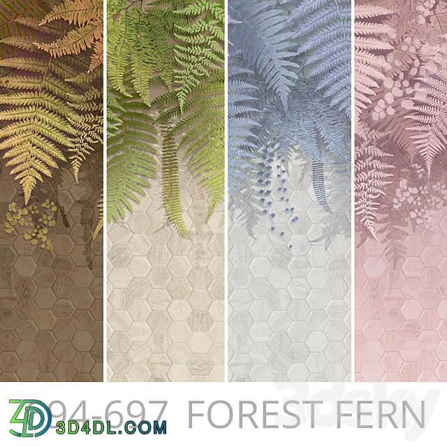 Wallpapers Forest fern Murals Panels Fresco Print Texture