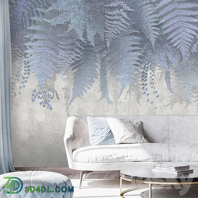 Wallpapers Forest fern Murals Panels Fresco Print Texture