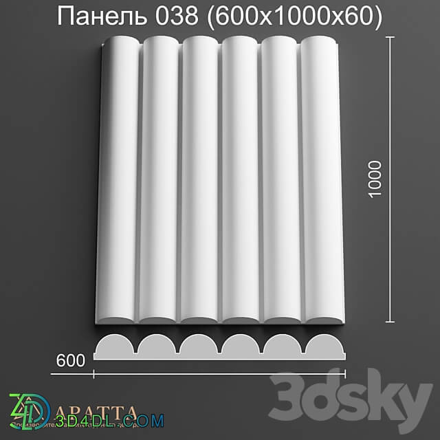 Aratta Panel 038 600x1000x60 