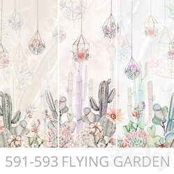 Wallpapers Flying garden Murals Panels Fresco Print Texture 