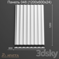 Decorative plaster - Aratta Panel 048 _1200x600x24_ 
