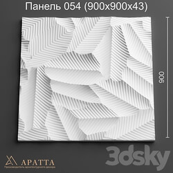 Decorative plaster Aratta Panel 054 900x900x43  