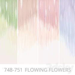 Wall covering - Wallpapers _ Flowing flowers _ Wallpaper _ Panels _ Fresco _ Print _ Texture 